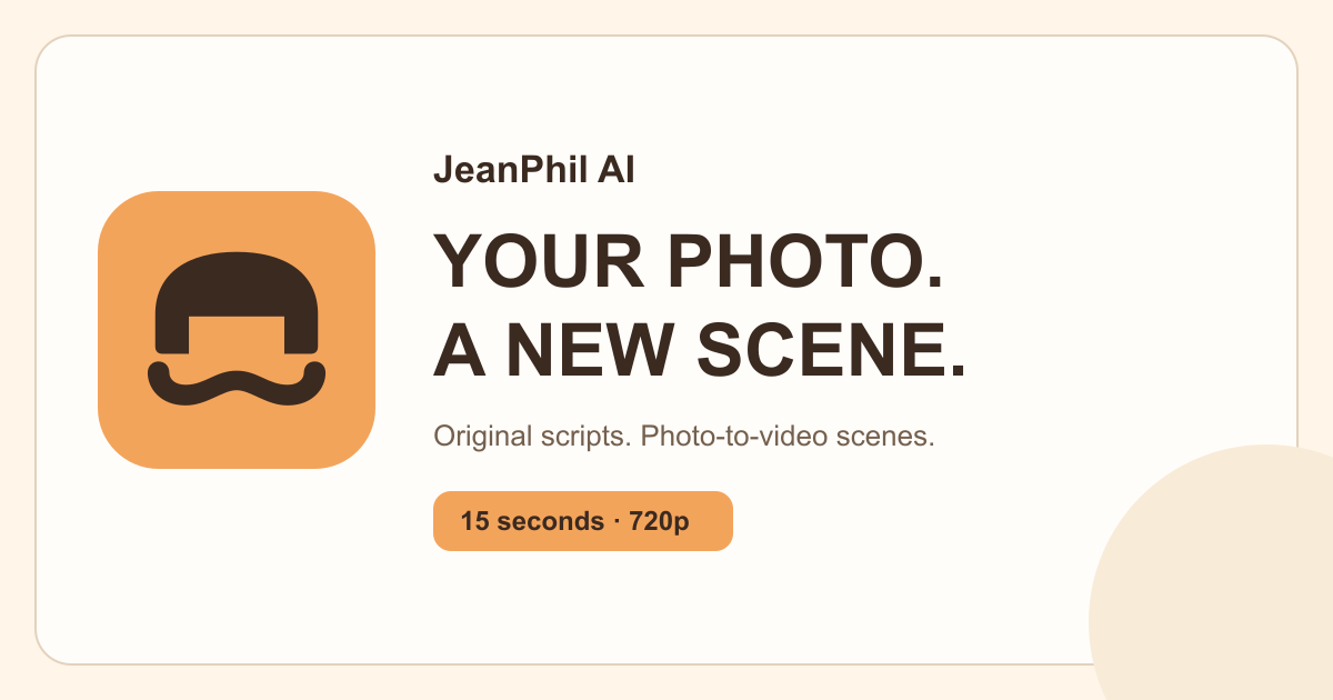 JeanPhil AI — Photo to Video Generator